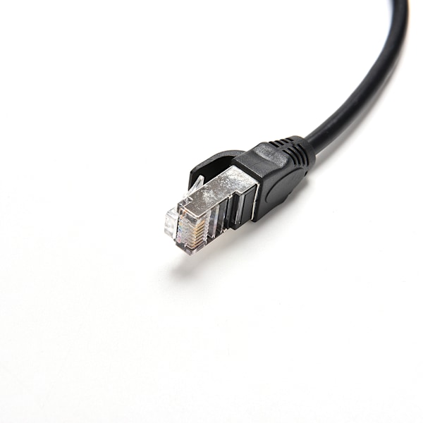 1FT RJ45 han-til-hun-skrue panelmontering Ethernet LAN-netværk Black one size