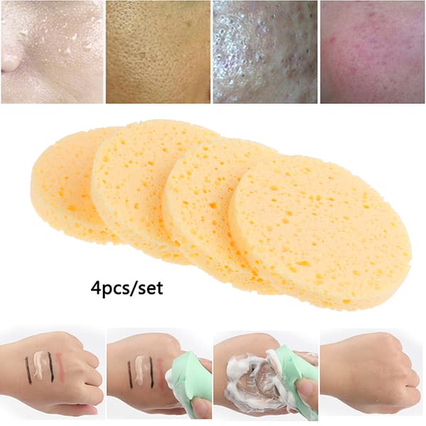 4 stk/sæt Nyttig Blød Pude Ansigts Makeupfjerner Rensende Vask one size