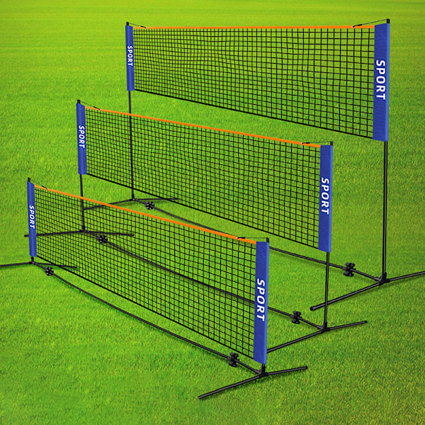 Bärbar hopfällbar standard professionell badmintonnät inomhus ut White 6.1m