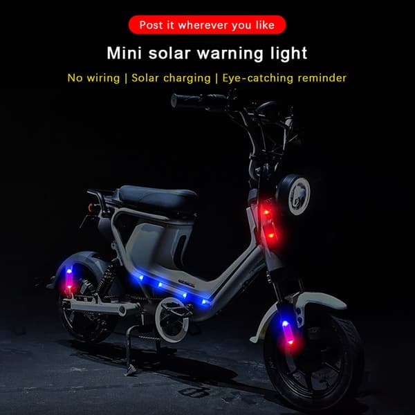 Mini LED Solar Power Bil Varningslampa Natt Säkerhet Simulerad Green