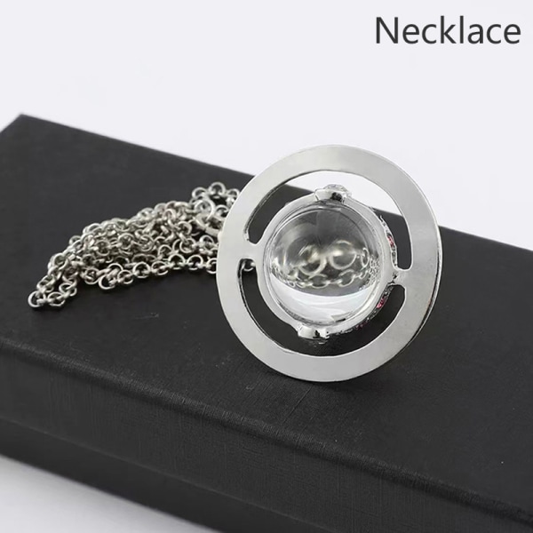 Planet Saturn Crystal Orb Halsband Örhängen Stud Smycken Wome Silver Necklace