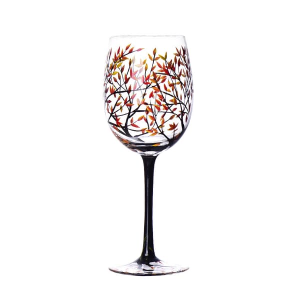 Four Seasons Trees Vinglass Goblet Creative Printed Glass C A Onesize