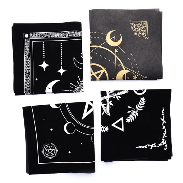 Tarots Duk Triple Moon Pentagrams Pagan Altar Cloth Flan Style 3 C