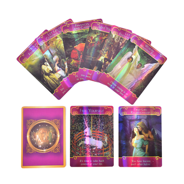 Holographic Romance Angels Oracle Tarot Cards English Board Gam Multicolor one size