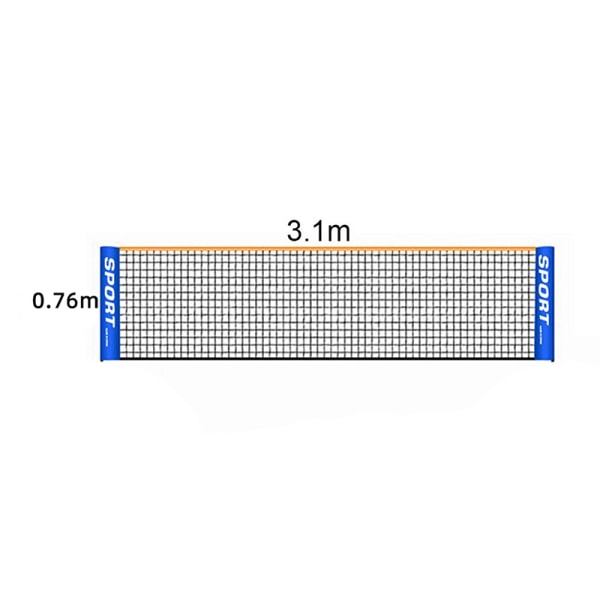 Kannettava kokoontaittuva standardi ammattimainen sulkapalloverkko Indoor Out White 3.1m