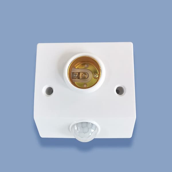 AC85-265V Automatisk infrarød IR-sensorlampeholder L White onesize