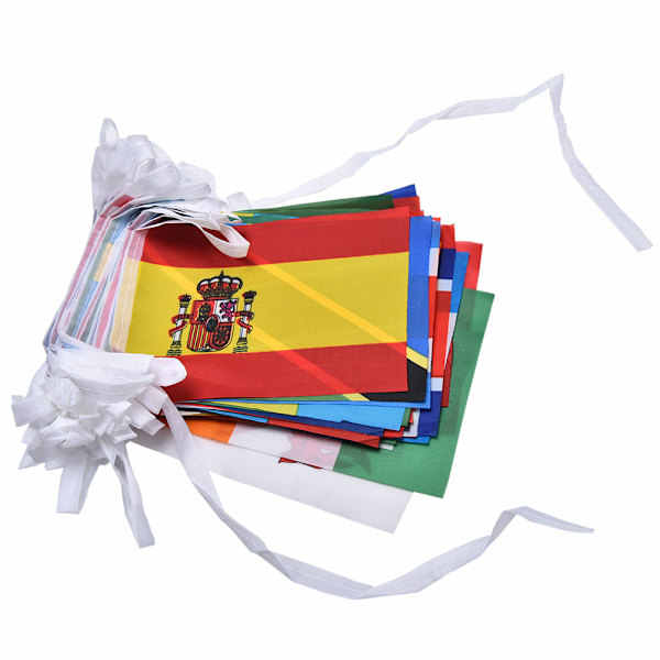 100X Lande String Flag 25M International World 82ft Bar Par