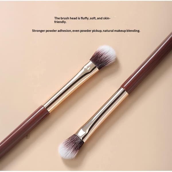 Dobbeltsidig sminkekost 2-i-1 Highlight & Nese Konturkost 2pcs