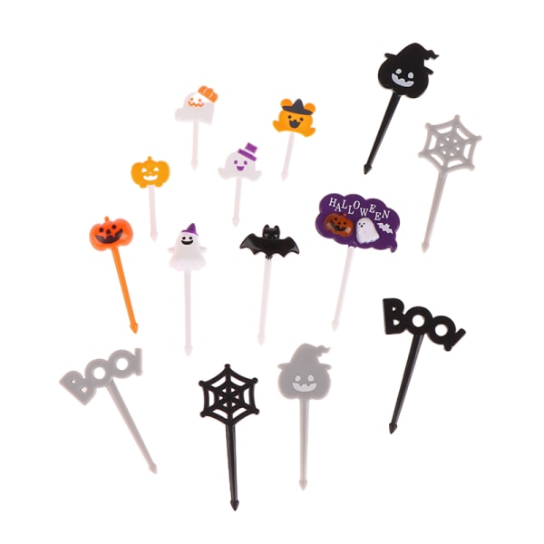 1Pack Halloween Cocktail Picks Fruktgaffel Mode Barn Hol A4 one size