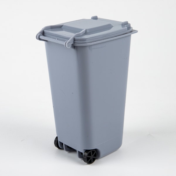 Mini stasjonær søppelbøtte Plastavfallsbeholdere med lokk Husholdning Cl Blue One Size