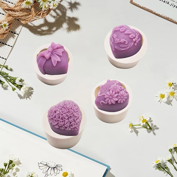 Hjerte Kærlighed Rose Blomst Form Silikone Sæbeform Chokolade Lys C