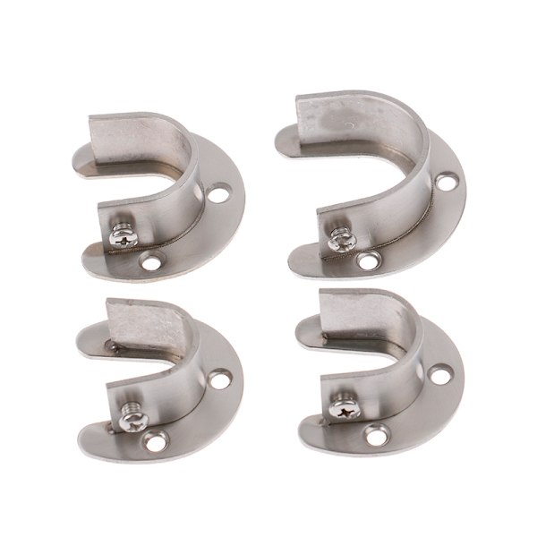 19/22/25/32 mm Garderobsfäste Rostfritt stål Stångsocket Flang Silver A3
