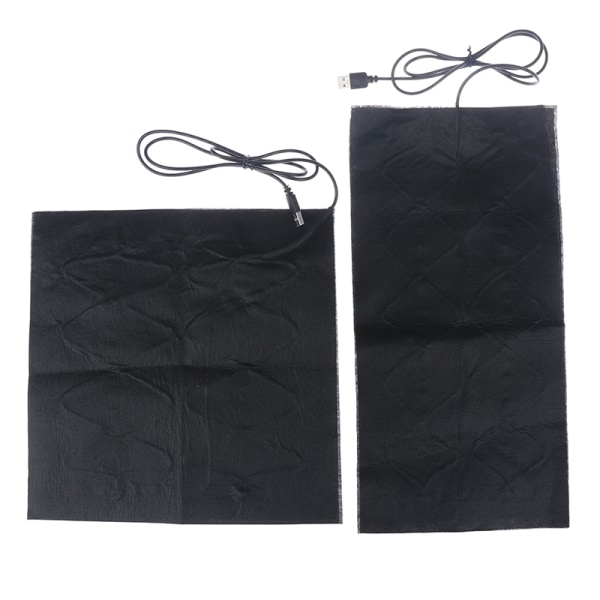 7 Storlek USB Warm Carbon Fiber Heated Pads Uppvärmd Jacka Coat Ves Black 15*20cm