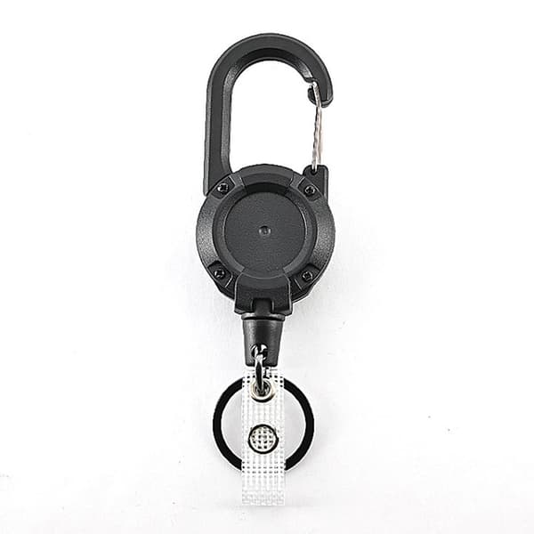 Stöldskyddsmetall Lätt att dra Spänne Rep Elastic Keychain Retr Black