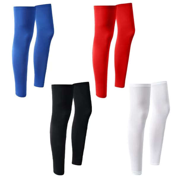 2PC Sommar Löpning Cykling Benärmar Issilke Skydd Kompression Dark gray