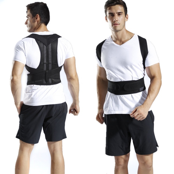 Posture Corrector Ryggstilling Justerbar Back Trainer Unisex C Black L