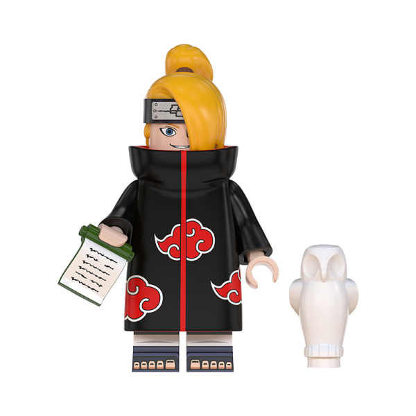 8st minifigurer Naruto Comic Collectible Byggklossar Leksaker black one size