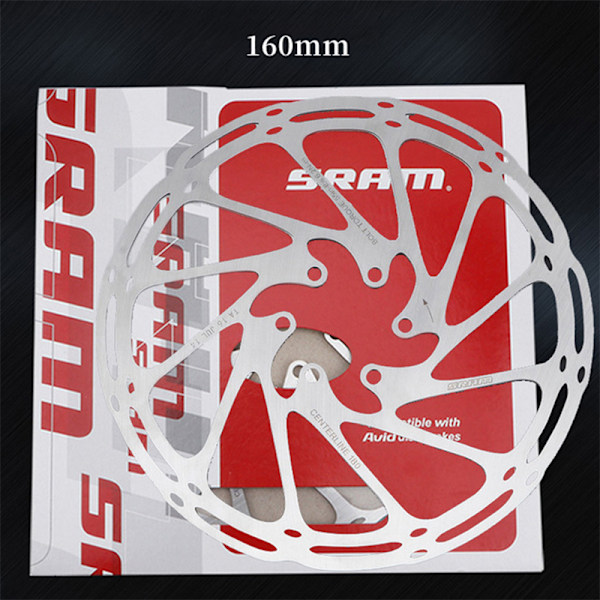 MTB polkupyörän pyörän levyjarrun roottorin keskilinja 160 mm 180 mm 203 mm Silver 160mm