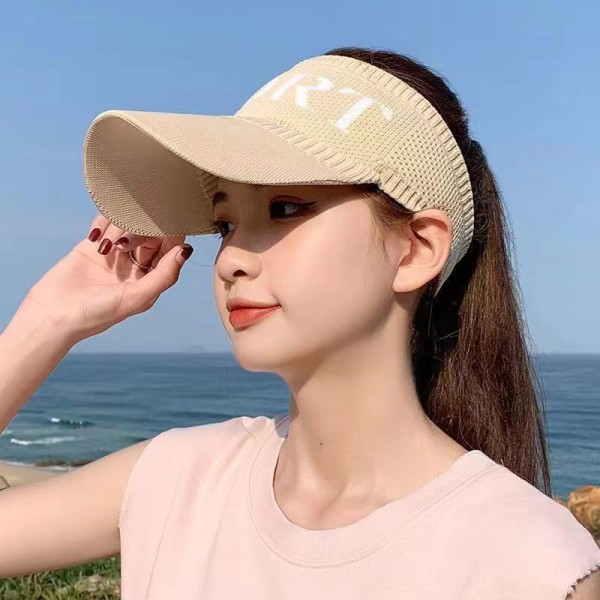 Fashion Folds Design Kvinder Tom Top Hat Sommer Ensfarvet Lar Beige one size