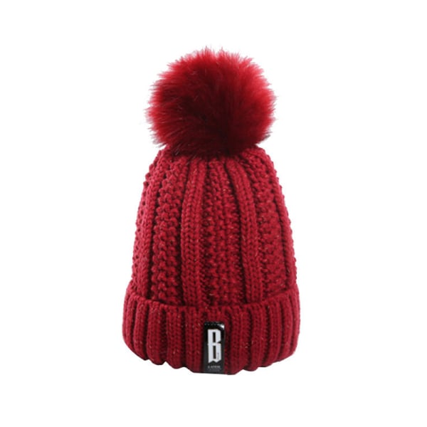 Vinterstrikket skjerfluesett Tykk Varm Skullies Beanies Luer F A2 one size