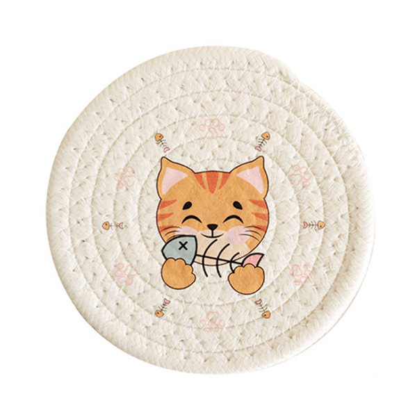 Bordplateisolasjon Dekkematte Kopp Skålmatte Hjemdekorasjon Dura White 12cm