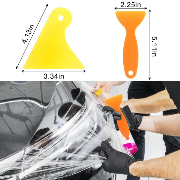 12-osainen vinyylikalvon asennustyökalusarja Yellow 13*9*0.5