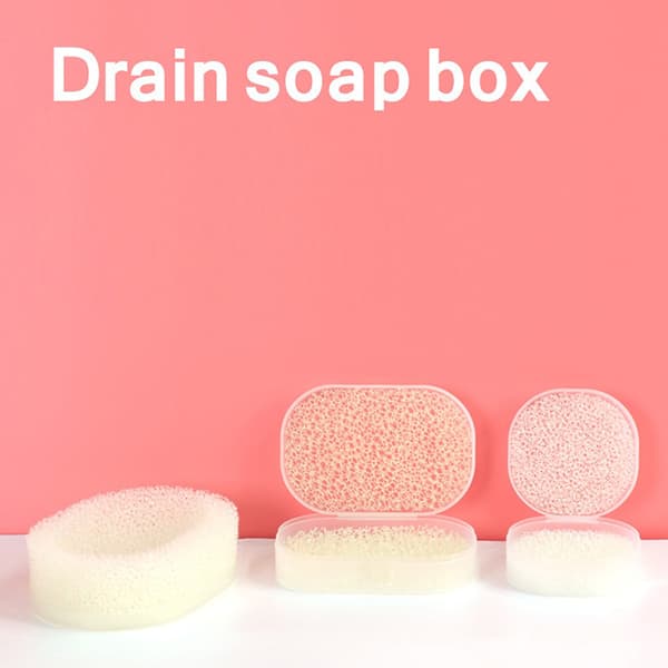 Bärbar Resetvålkoppsförvaring med lock och dränering A