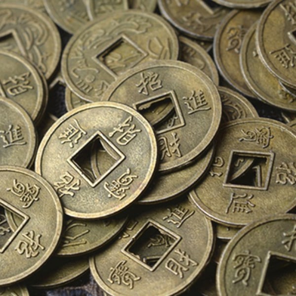 100 stk Feng Shui-mønter Gamle I Ching-mønter til sundhed rigdom onesie