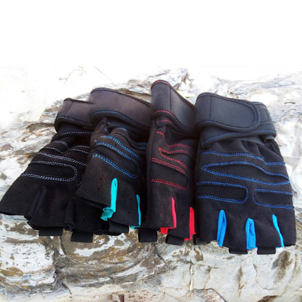 Treningshansker Fitness vektløftingshansker Kroppsbyggingstrening Red M