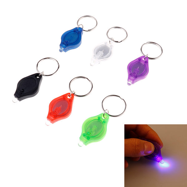 Mini super micro bright light LED camping lommelygte nøglering ke White Onesize