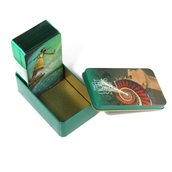 Tin Box Light Seers Tarot Card Prophecy Divination Deck Party G Multicolor one size