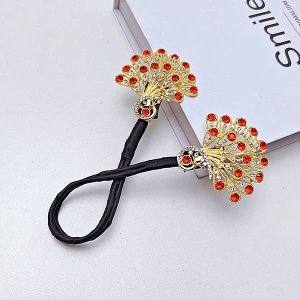 Hvalhale Rhinestone Blomst Hårklips Hår Bun Maker Bundle Ha I