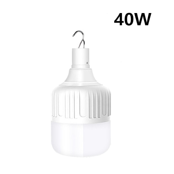 USB Uppladdningsbar LED Nödljus Hus Utomhus Portable La White 40W
