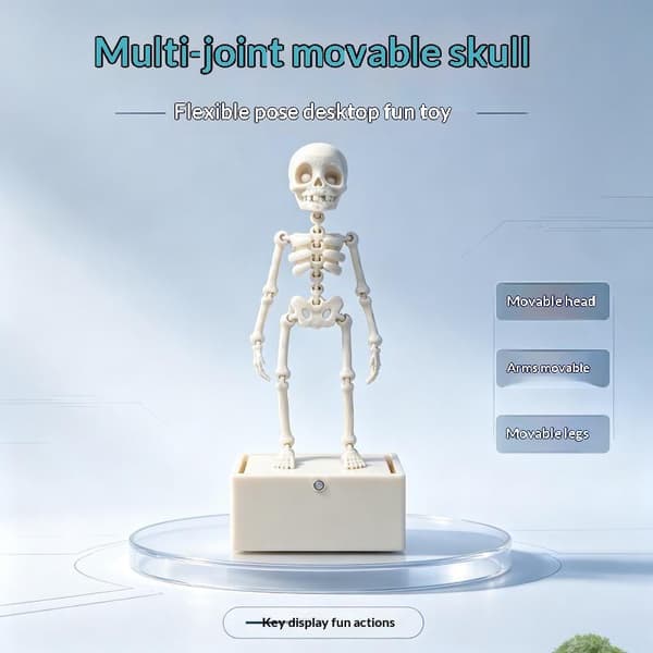 1 st 3D-printad dansande skelett luftpump dekor akvariedekor A1