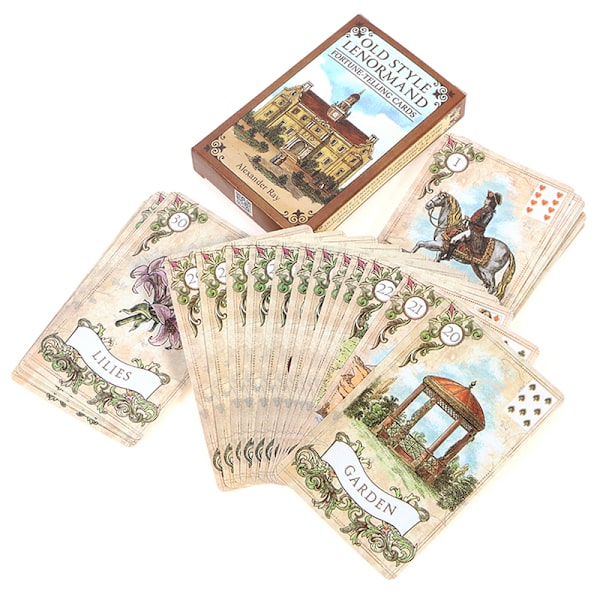 Vanhan tyylin Lenormand ennustuskortit lautapelien ennustaminen Multicolor onesize