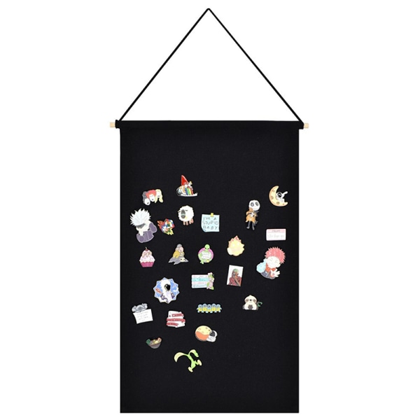 Rintanavigaattorin säilytyskangas Riippuva lippu Rintakoru Lauta Badge Org Black one size