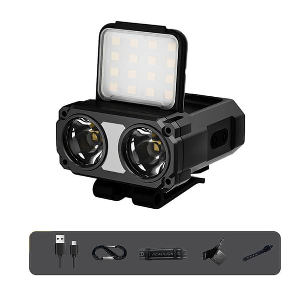 Ultra Bright Mini Oppladbar Hodelykt LED Clip On Cap Light A
