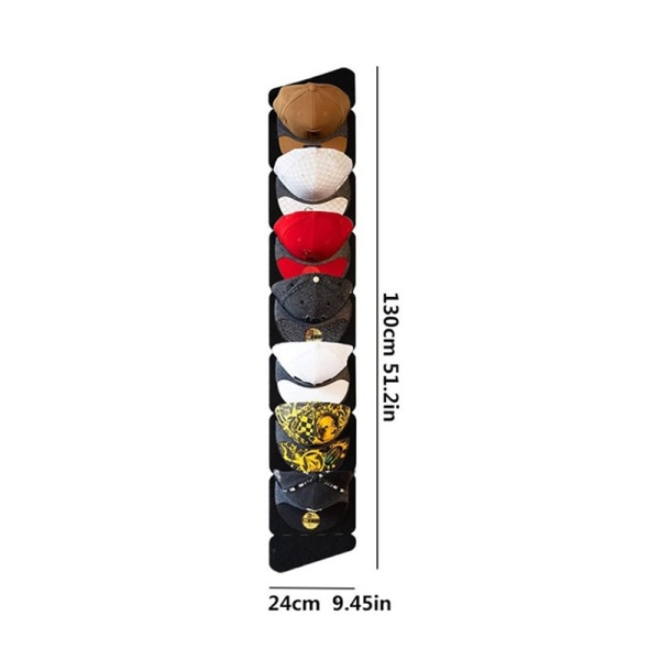 Baseballhattställ hängande över dörren Cap Organizer w Black S