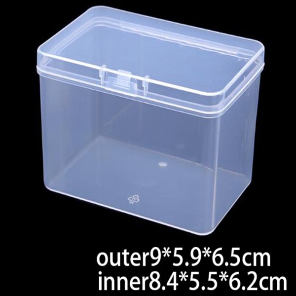 9*5,9*6,5cm Emballasjeboks Chip Box Oppbevaring Gjennomsiktig plast Transparent one size