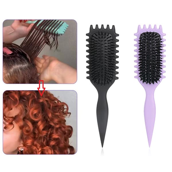 Krølledefinerende hårbørste, Bounce Curl-børste, stylingbørste Black