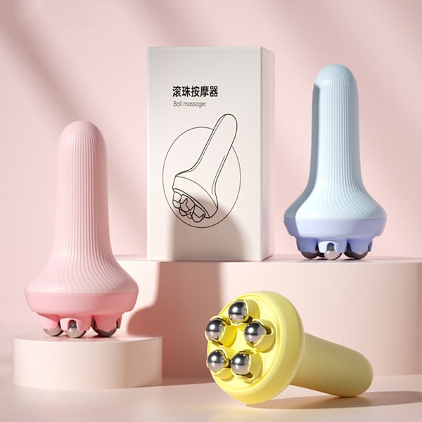 Massagerulle med 5 pärlor Multifunktionell massagerulle Professiona Pink one size
