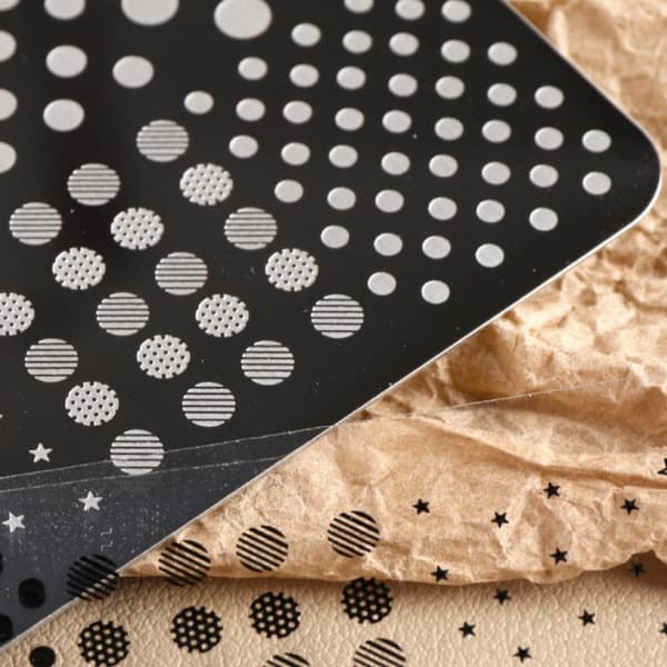 Prik- og stribelinjer Neglekunst Stamping Plade Rustfrit Stål Negle Te one size