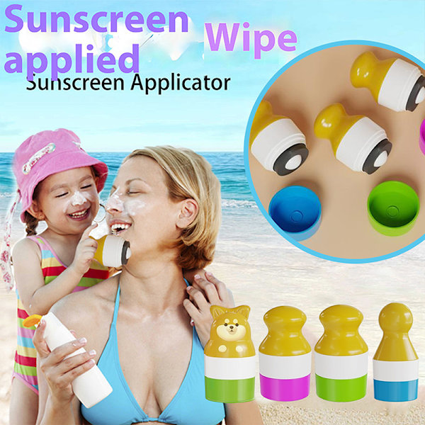 Solcreme Roller Applikator med Dyreform Roll On Svampeapplikator Red