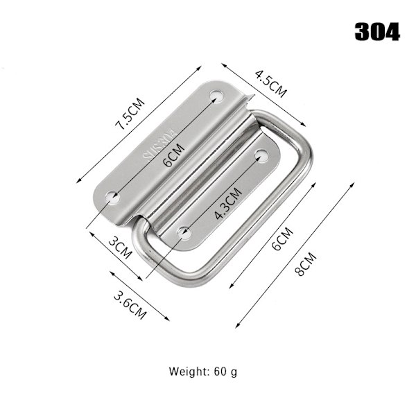 Cabinet Flight Case Solid Furniture Hardware Foldehåndtag Til Silver A5