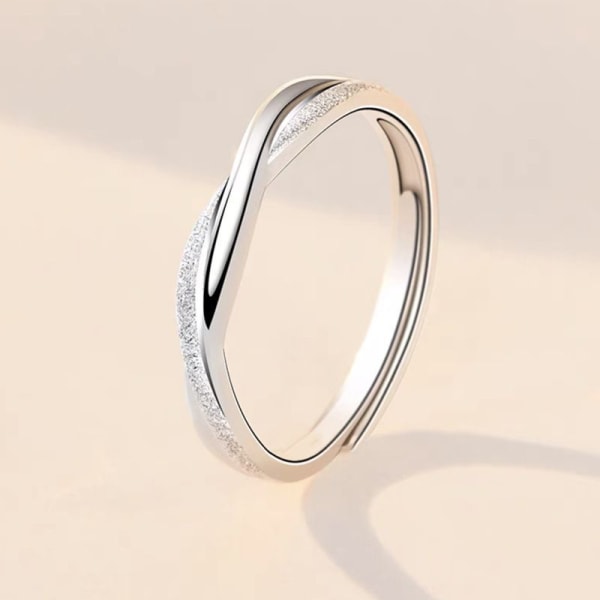 Mode parringar Set Silver Färg Enkel öppning Justerbar A One size