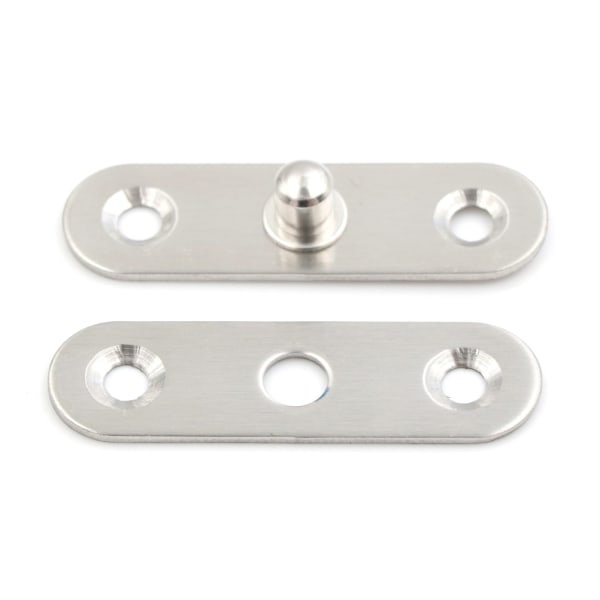 Ny 56 mm L hardware rustfrit stål 360 graders roterende dør Pi Silver one size