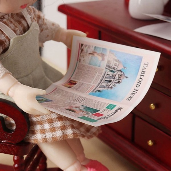 9kpl 1:12 Dollhouse Miniatyyri värillinen sanomalehti Malli Living Sc Color one size