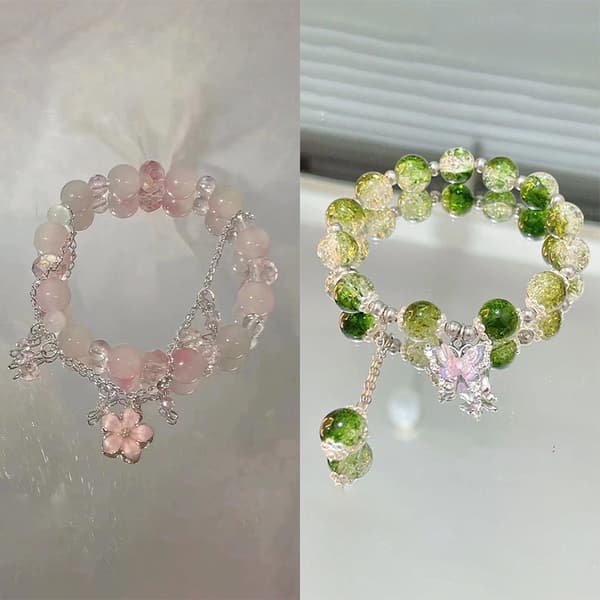 Let Luksus Kvast Armbånd Mode Fantasi Perle Elastisk Reb A3