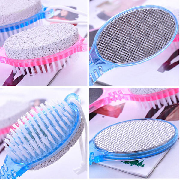 2kpl upouusi 4in1 jalka hohkakiveä Dead Skin Remover Brush P White 2Pcs