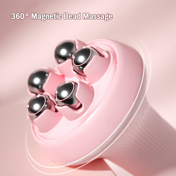 Massagerulle med 5 pärlor Multifunktionell massagerulle Professiona Pink one size